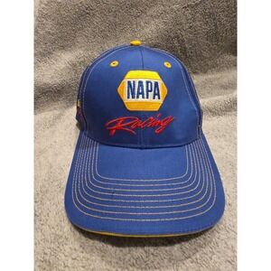 NAPA RACING HAT CAP NAPA AUTO PARTS SUPPLIER Michael Waltrip Nascar Blue Yellow